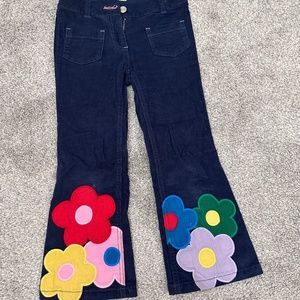Corduroy Appliqué Pants